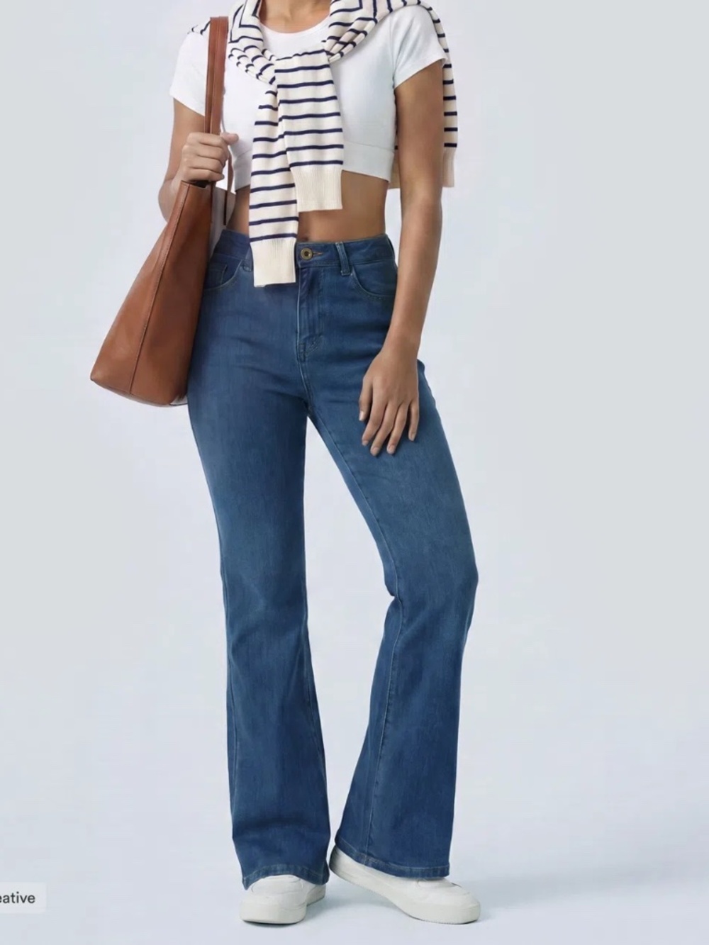 NWT Halara Flex Med Blue Lightweight Stretch Denim Bootcut Jeans SZ XLP